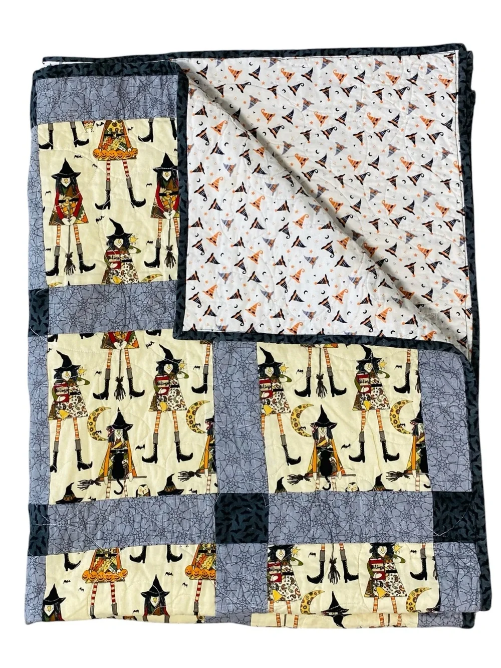 HANDMADE Quilted Witch Blanket